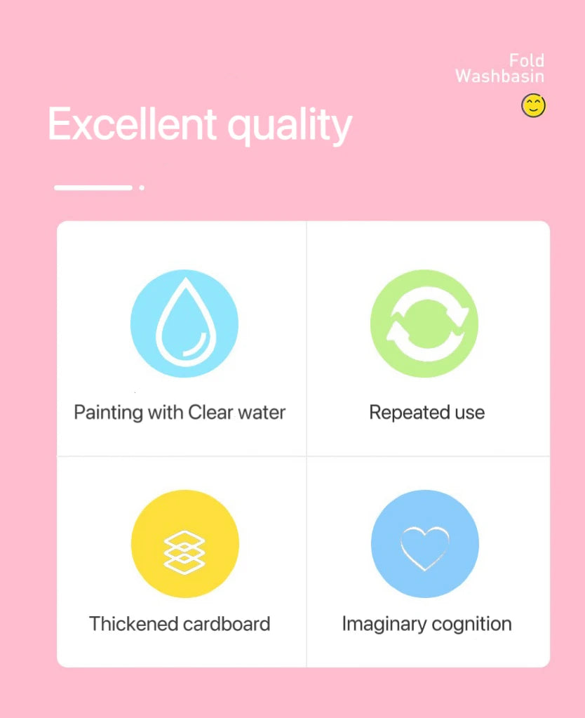 1 Book+1 Pen Reusable Coloring Book Water Painting Book Sensory Early Education Puzzle Drawing Toys