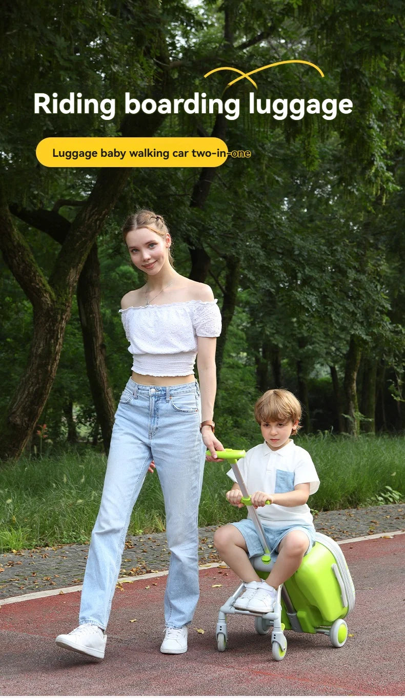 Children's, boys' and girls' luggage for walking kids, baby mounts, travel cases, boarding trolley cases, travel gadgets