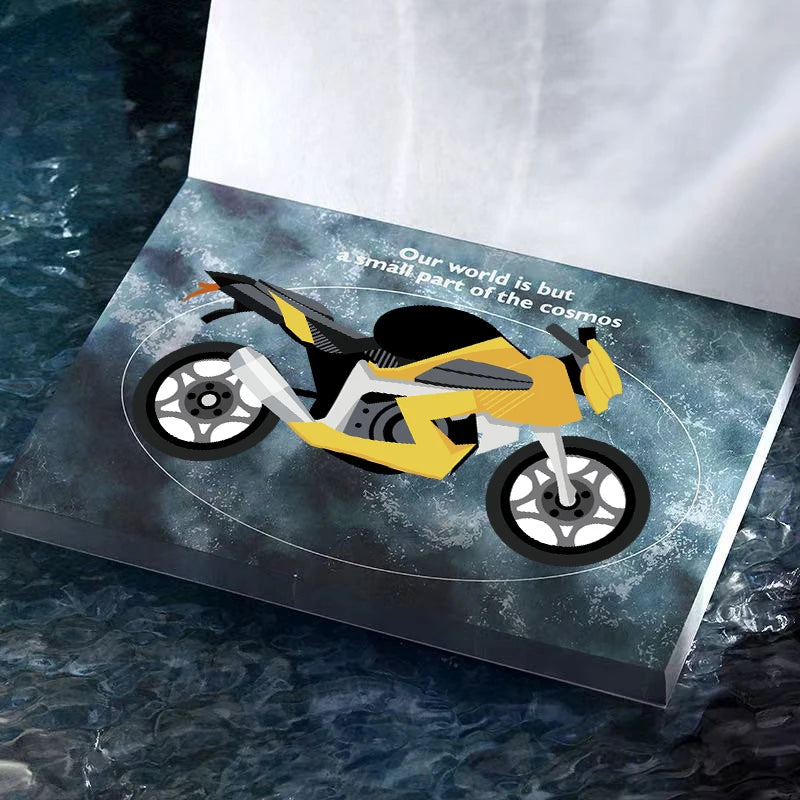 8/16/24Pcs Fire Truck Ambulance Puzzle Stickers Gifts Decoration DIY Decal Motorcycle Excavator Various Vehicle Combinations