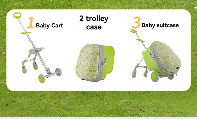 Children's, boys' and girls' luggage for walking kids, baby mounts, travel cases, boarding trolley cases, travel gadgets
