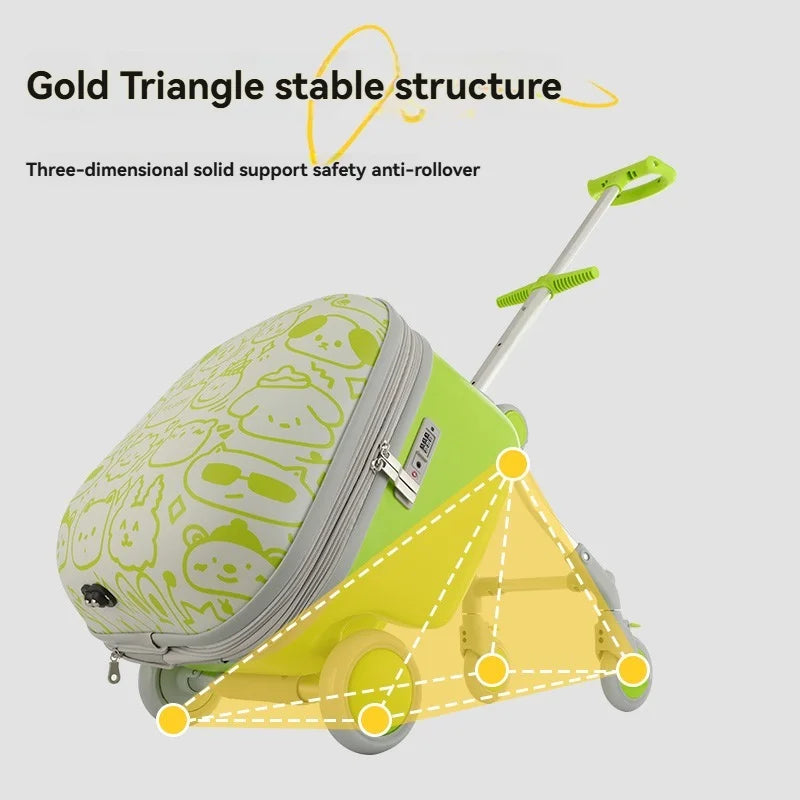 Children's, boys' and girls' luggage for walking kids, baby mounts, travel cases, boarding trolley cases, travel gadgets