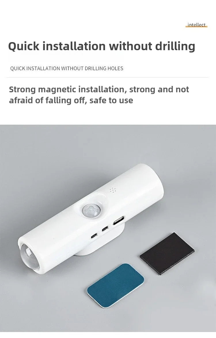 Smart RGB Gradient Night Light Magnetic Motion Sensor Rechargeable Wall Lamp for Bedroom Bathroom Closet Garden Home Decor