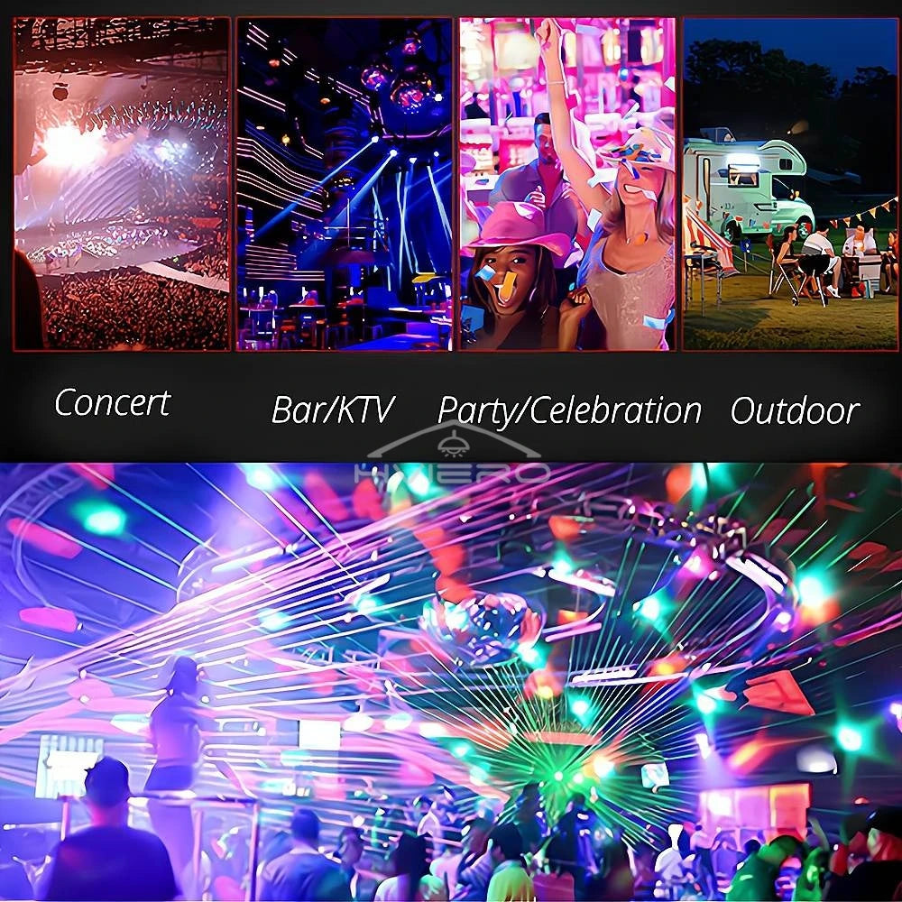 Mini USB Car Interior Decorative Ambient Lights RGB Magic DJ Stage Effect Disco Crystal Sound Party Power Bank Home Night Rooms