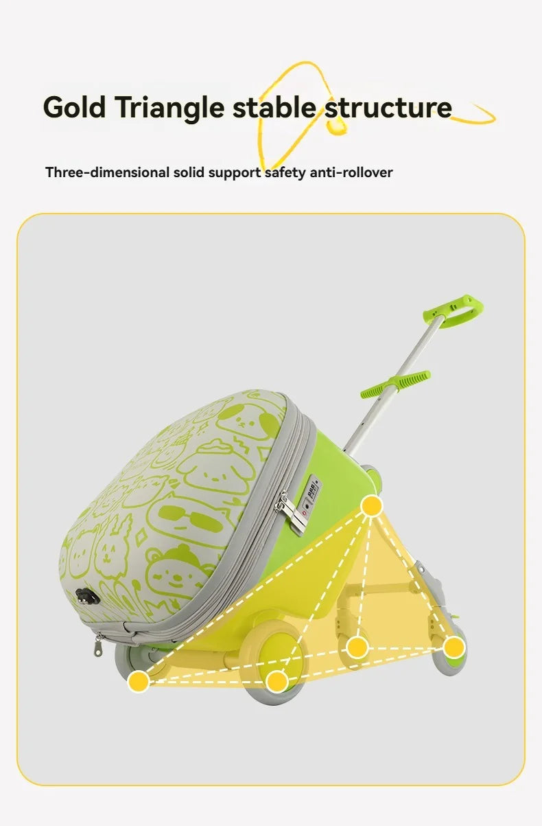 Children's, boys' and girls' luggage for walking kids, baby mounts, travel cases, boarding trolley cases, travel gadgets