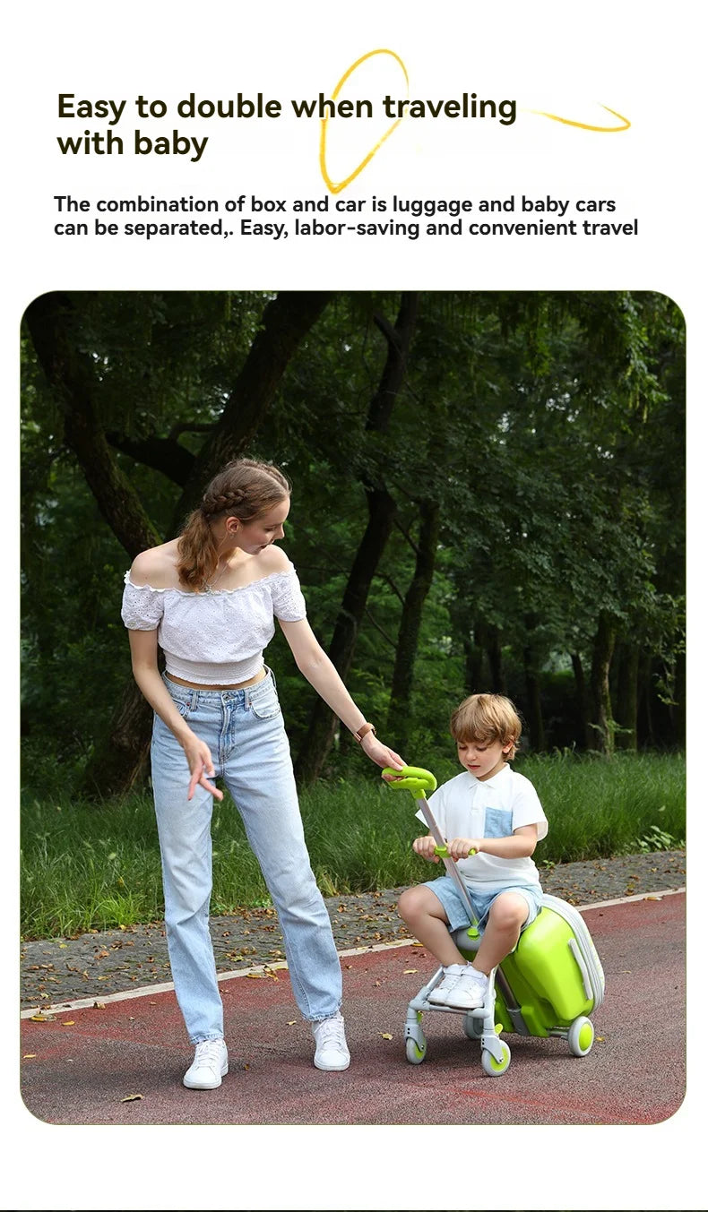 Children's, boys' and girls' luggage for walking kids, baby mounts, travel cases, boarding trolley cases, travel gadgets