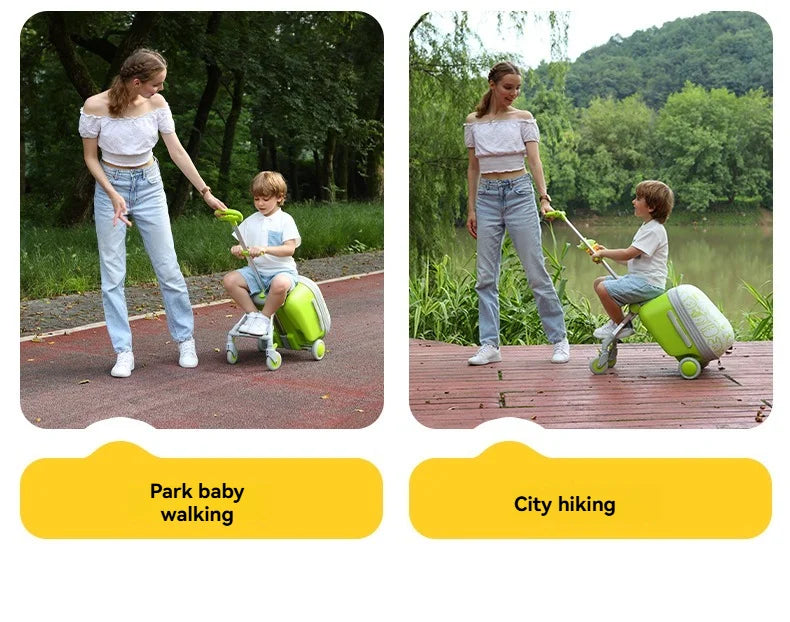 Children's, boys' and girls' luggage for walking kids, baby mounts, travel cases, boarding trolley cases, travel gadgets