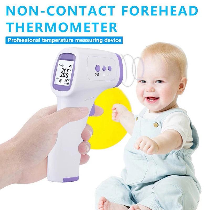 Digital Infrared Thermometer Forehead Body Non-Contact Fever Thermometers Or Medical Portable Finger Pulse Oximeter Blood Oxygen