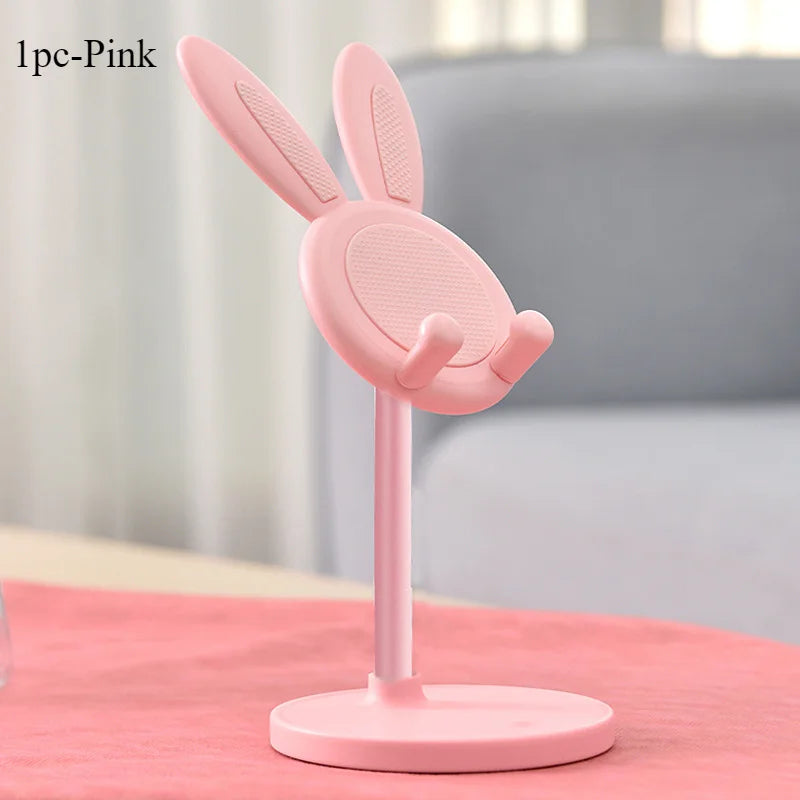 The cute Rabbit mobile phone stand desktop can lift and adjust the desktop phone accessories  phone stand  phone grip