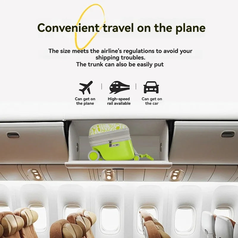 Children's, boys' and girls' luggage for walking kids, baby mounts, travel cases, boarding trolley cases, travel gadgets